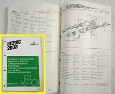 Deutz Intrac 2003 Traktor Schlepper Ersatzteilliste Katalog Parts List 1977