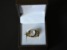 375er Gelbgold Mondstein Ring