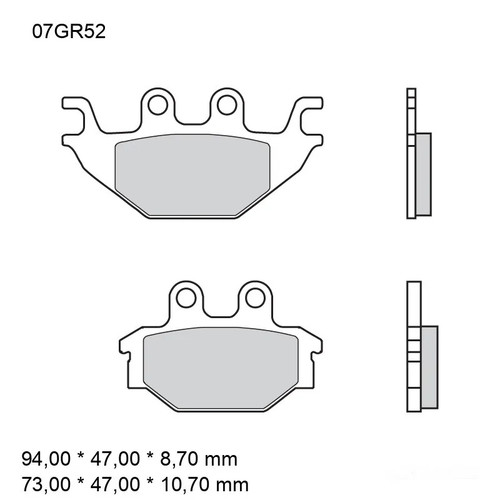 Bremsbeläge hinten brembo - bremsbeläge,