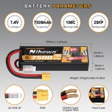 Youme 7,4V 7500mAh 2S 100C
