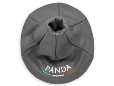 SCHALTMANSCHETTE FÜR FIAT PANDA II 03-12 SCHALTSACK GRAU STICKEREI WEISS Italia