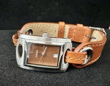 Fossil damenuhr braun leder - fossil,