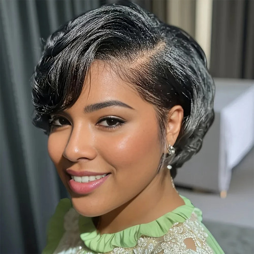 Pixie cut 13x4 - cut, transparent