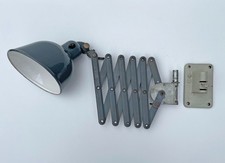 Antike Siemens Scherenlampe / Werkstatt- bzw.  Wandlampe, zum Restaurieren