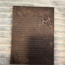 Eisengußplakette 1935 Fritz