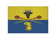 Aufnäher Landkreis Rostock Fahne Flagge Aufbügler Patch 9 x 6 cm