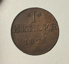 1821 Frankfurt 1 Heller KM#