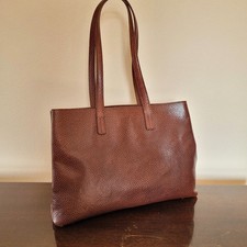Echt Leder Damen Handtasche Shopper Furla Italien Braun Reisverschluss