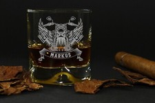 Whiskyglas Biker mit Name