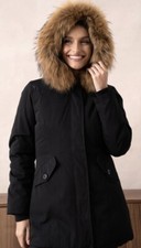 ATTENTIF ECHTFELL PARKA WINTERJACKE XXL FELL JACKE SCHWARZ ÜBER 1300 Verkauft 
