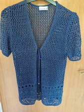 Helena Vera - Strickjacke gehäkelt - Gr. 40 - Kurzarm