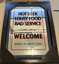 12  x Spiegel Welcome  , Wandspiegel Partykeller Geschenk Idee  Ladenauflösung.