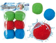 Wasserbomben 6x Softball Wasser Ball Wasserbälle rot blau grün✅Deutscher Händler