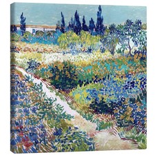 Leinwandbild Garten bei Arles