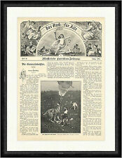 Der Kampf mit dem Drachen Hunde Reichert Tiere Wiese Beute Faksimile_E 9213