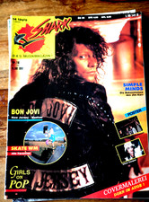 Shark Magazin 1989 Poster Ramones Alice Cooper + Bon Jovi  Girls on Pop Skate WM