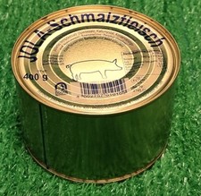 (8,73€/kg) 1 Dose Dreistern SCHMALZFLEISCH in der Goldlackdose 400g Dosenwurst