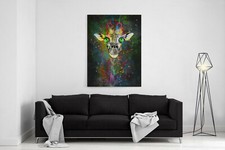 Leinwand Bild Giraffe Wandbild