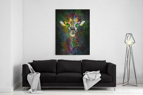 Leinwand bild giraffe wandbild - bild,