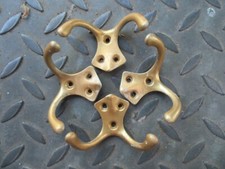4 Garderobenhaken goldfarben, Kleiderhaken, vintage, 60-iger Jahre