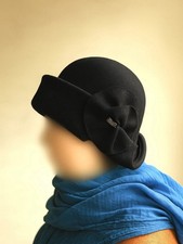 Damenhut Neu weicher Filz schwarz