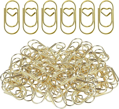 Büroklammern herz gold 200 - gold,