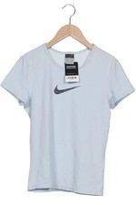Nike T-Shirt Damen Shirt Kurzärmliges Oberteil Gr. M Baumwolle Hellblau #bty3ccc