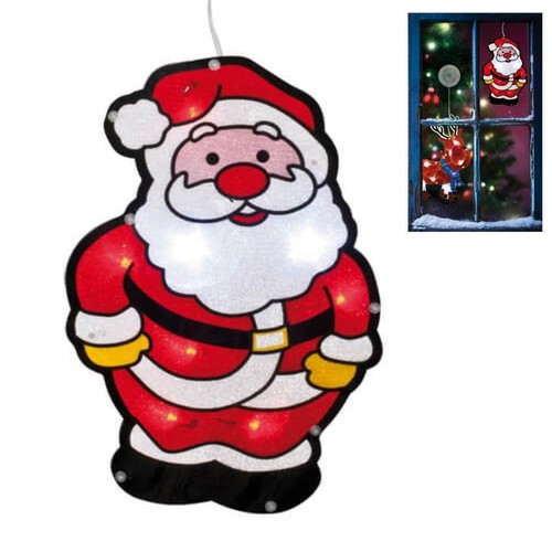 Led fensterbild weihnachtsmann - led,