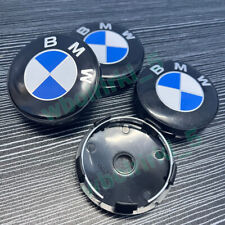 4 Stück Für BMW 60mm Emblem Nabendeckel Felgendeckel Radnabendecke Schwarz NEW