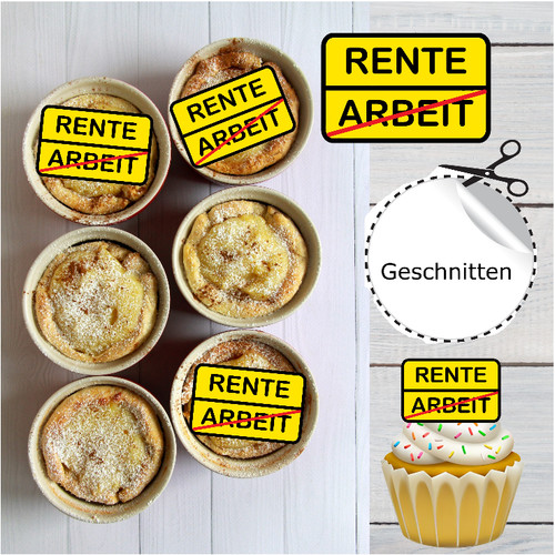 Tortenaufleger rente ruhestand - rente,