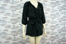 JUICY COUTURE DAMEN REINE SEIDE JUMPER OVERALL SCHWARZ 36 38