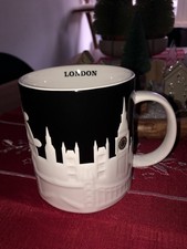 Starbucks City Mug Tasse Becher Relief London England schwarz-weiß 16oz NEU!