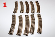10 Stück Märklin M-Gleis gebogenes Gleisstück durchgehendem Mittelleiter