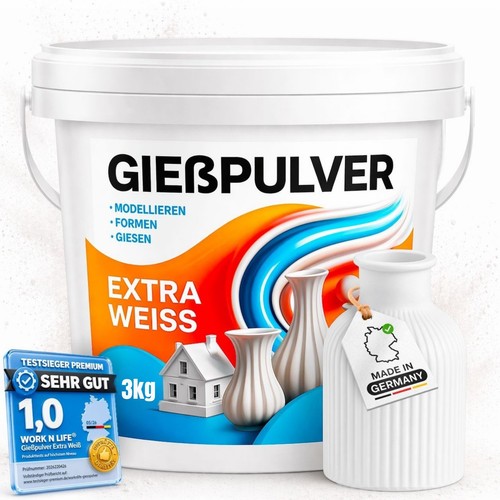Gießpulver extra weiß 3kg - gießpulver,