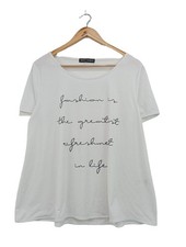 HINDAHL & SKUDELNY U-Boot-Shirt Damen Shirt Gr. DE 42 weiß-schwarz Casual-Look