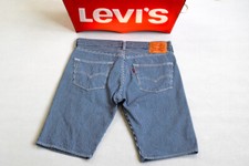Levis Jeans Short Hose Levi`s Pant Shorts 501 Straight  Oldschool Blau Weiß W 34