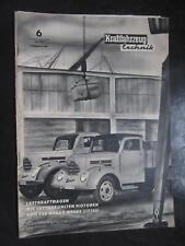Kraftfahrzeugtechnik Heft 6/1957,u.a.Robur Garant,Maw-Motor...