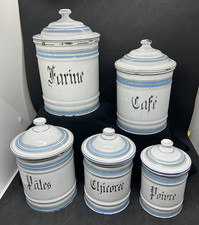 5 antike alte Vorratsdosen