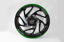Felgenrand Aufkleber Motorrad Felgenbett passend für Kawasaki Z125 grün 17 Zoll