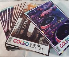 10x Coleo Schulblock A4, 50 Blatt Liniert oder kariert oder MIX