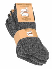 Norwegersocken Plüschsohle  Wollsocken Norweger Ohne Gummi Diabetiker Socken Ski