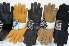 5 Farben 100% Echtes Lammfell Shearling Leder Handschuhe Unisex Fur Winter S-2XL