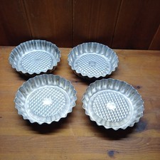 4 x DDR Tortelett Form alte Backform rund DDR Kuchenform aus Aluminium gebraucht