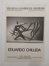 großes Chillida Plakat , als Postsache gelaufen, Duisburg - Karlsruhe