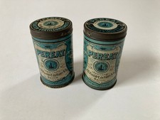 2 sehr alte Blechdosen "Pereat" der Fa. J. D. Riedel de Haän, Berlin für Sammler
