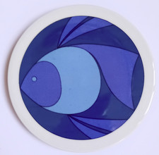 Wandteller - Motiv: Fisch - ca. 14,5 cm Durchmesser - bitte ansehen! - 8140