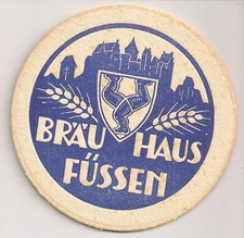 Bräuhaus Füssen - alter Bierdeckel "Skyline"