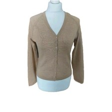 Hochwertige Strickjacke von Brooks Brothers, 100% Merino Wool, Größe M Hellbraun
