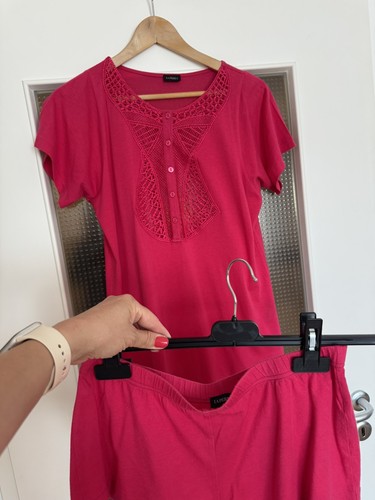 Damen pyjama von perla pink - damen, la