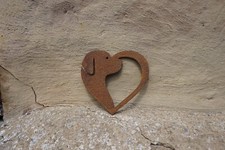 Schild Herz mit Hundemotiv in